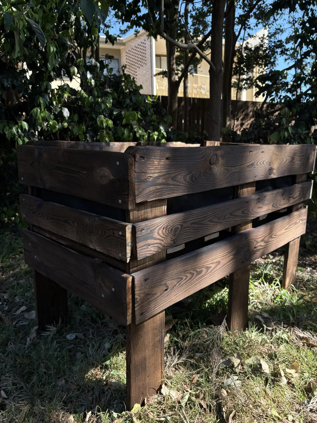 Charred Timber Garden Bed